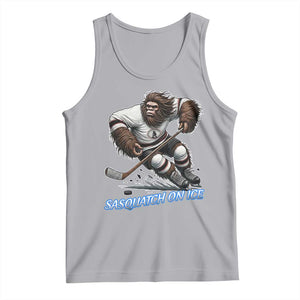 Sasquatch On Ice Tank Top Funny Bigfoot Hockey Player Gift TS12 Athletic Heather Print Your Wear
