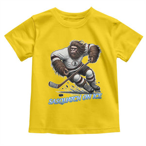 Sasquatch On Ice Toddler T Shirt Funny Bigfoot Hockey Player Gift TS12 Daisy Print Your Wear
