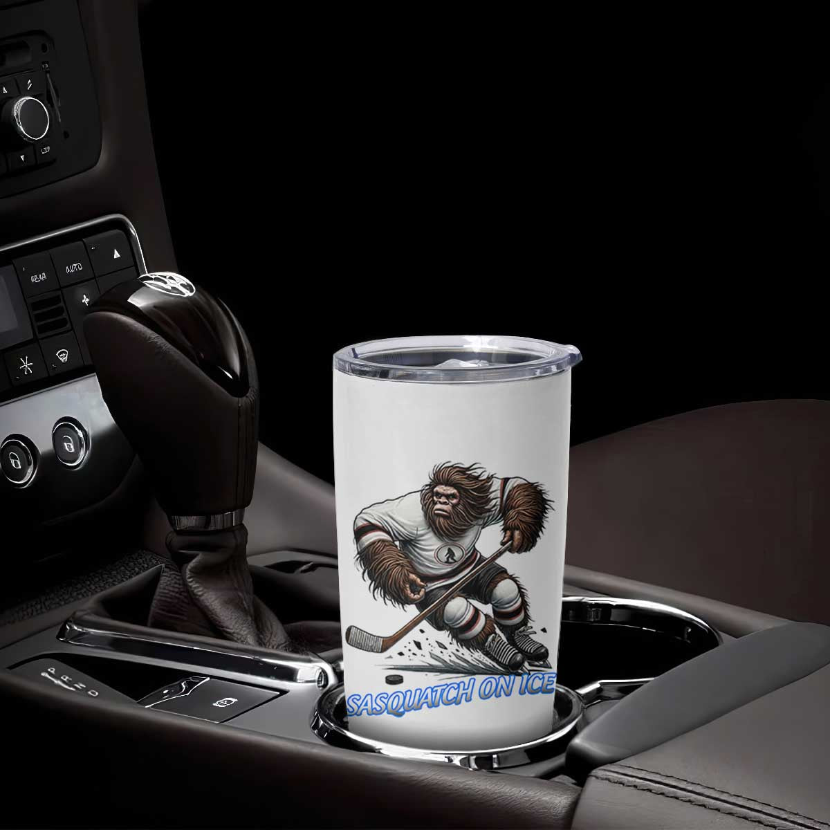 Sasquatch On Ice Tumbler Cup Funny Bigfoot Hockey Player Gift TS12 Print Your Wear
