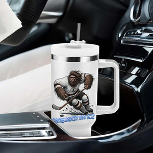Sasquatch On Ice Tumbler With Handle Funny Bigfoot Hockey Player Gift TS12 Print Your Wear