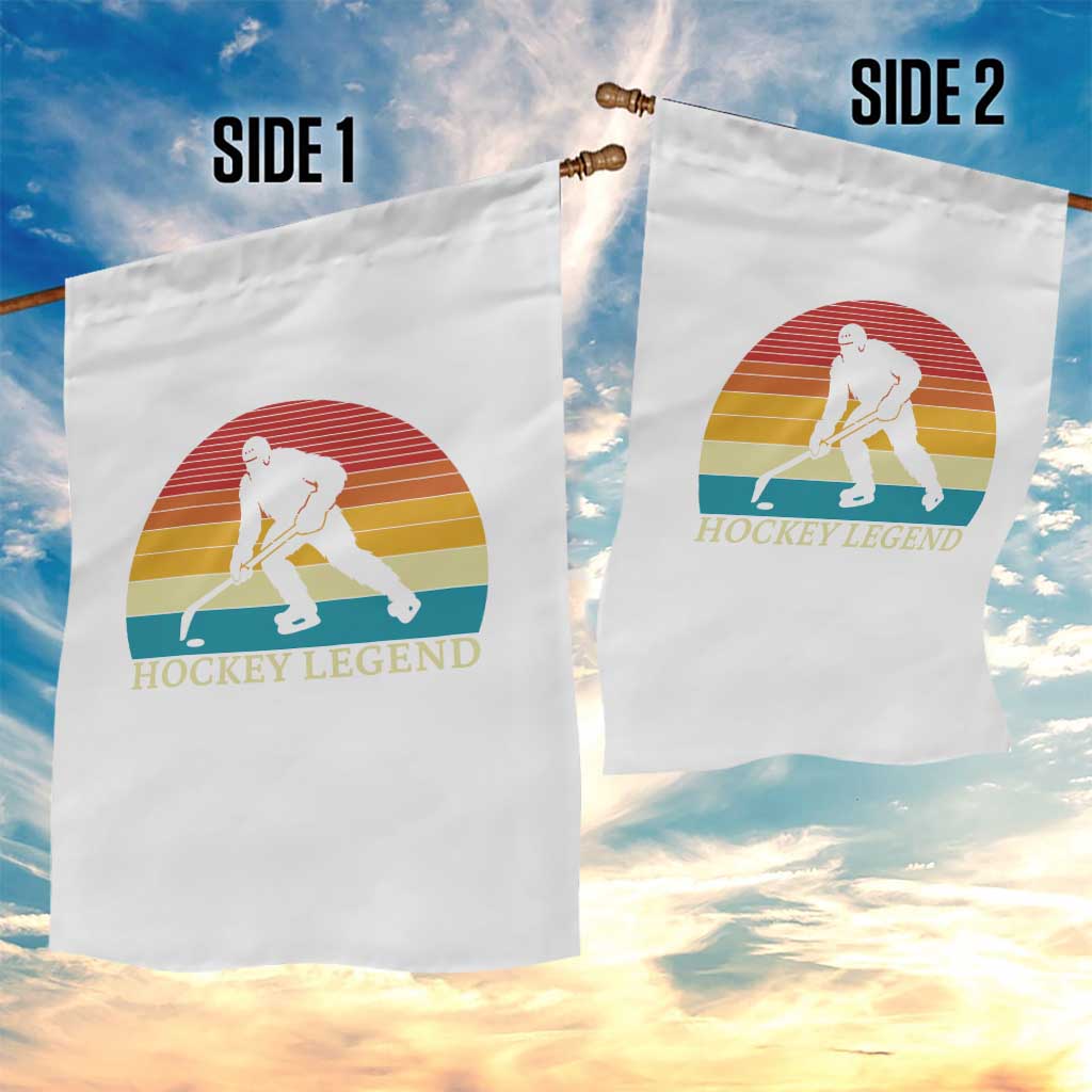 Bigfoot Hockey Legend Garden Flag Retro Sasquatch Cryptid Player Gift TS12 Print Your Wear