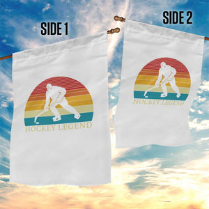 Bigfoot Hockey Legend Garden Flag Retro Sasquatch Cryptid Player Gift TS12 Print Your Wear