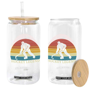 Bigfoot Hockey Legend Glass Can Retro Sasquatch Cryptid Player Gift TS12 Print Your Wear