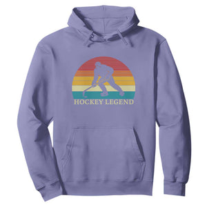 Bigfoot Hockey Legend Hoodie Retro Sasquatch Cryptid Player Gift TS12 Violet Print Your Wear