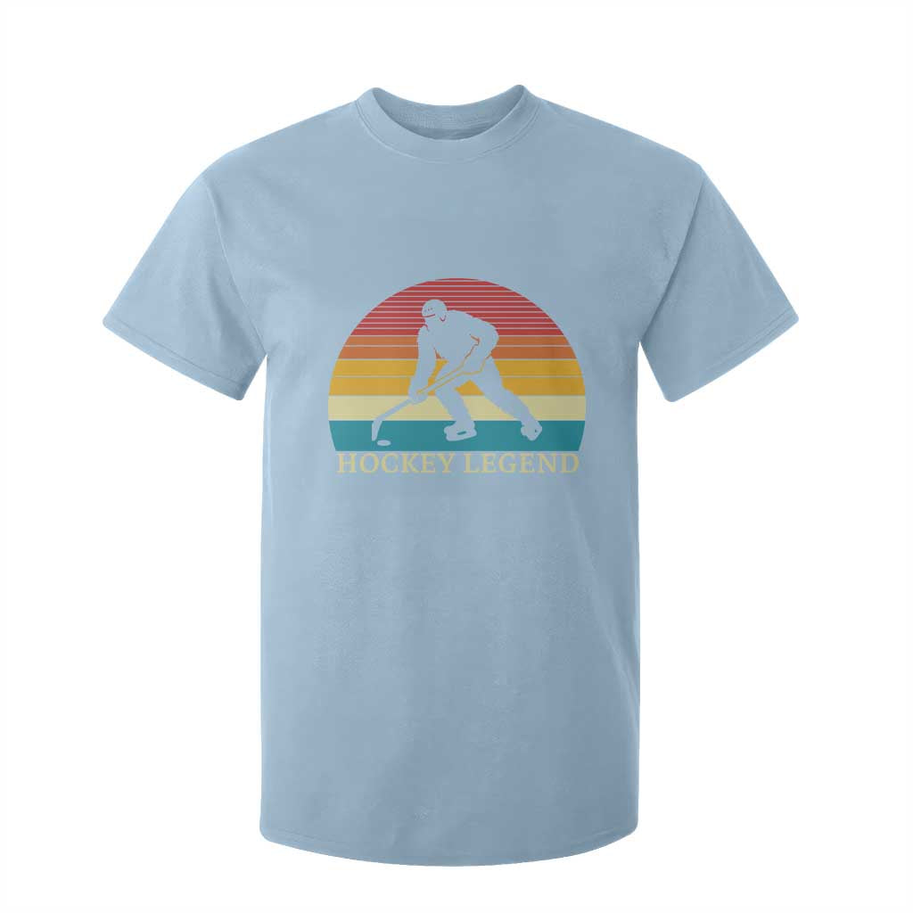 Bigfoot Hockey Legend T Shirt For Kid Retro Sasquatch Cryptid Player Gift TS12 Light Blue Print Your Wear