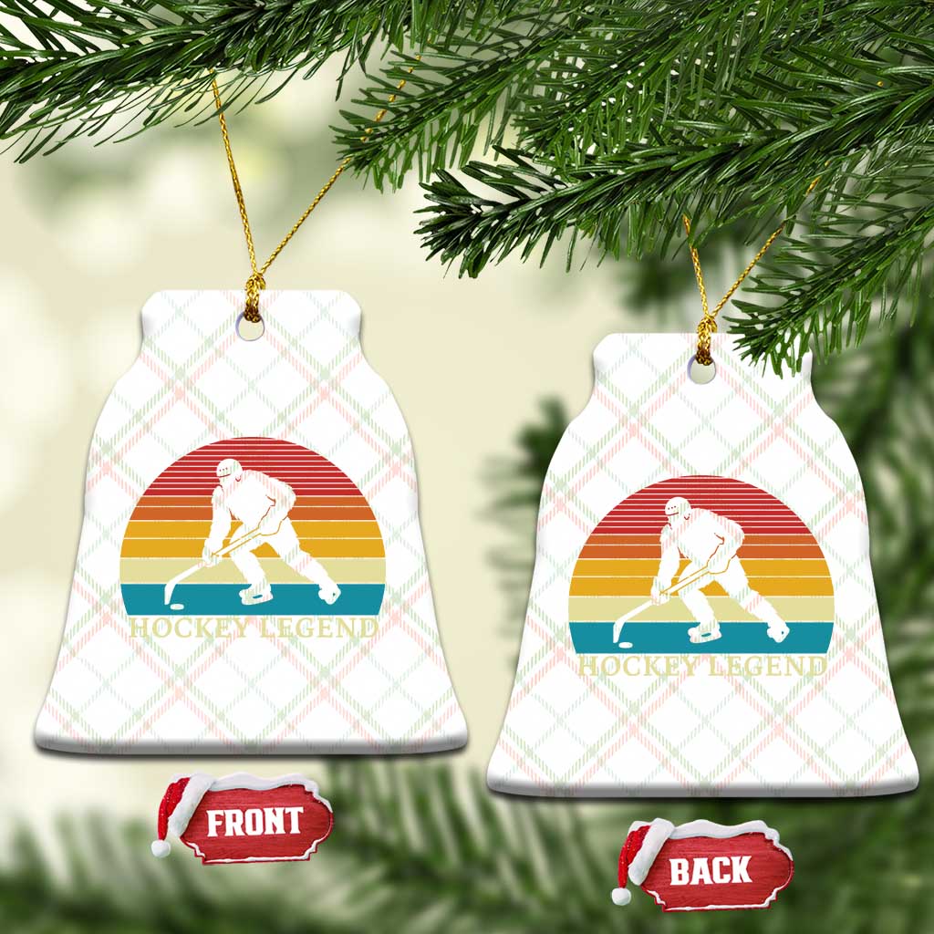 Bigfoot Hockey Legend Ceramic Ornament Retro Sasquatch Cryptid Player Gift TS12 Print Your Wear