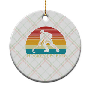Bigfoot Hockey Legend Ceramic Ornament Retro Sasquatch Cryptid Player Gift TS12 1pc Christmas Plaid Print Your Wear