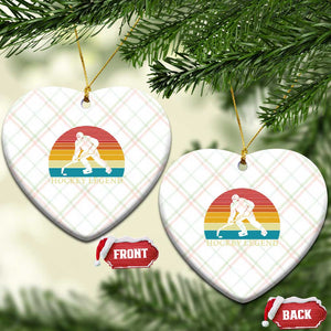 Bigfoot Hockey Legend Ceramic Ornament Retro Sasquatch Cryptid Player Gift TS12 Print Your Wear