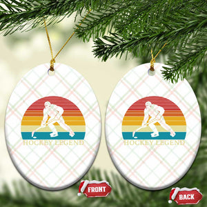 Bigfoot Hockey Legend Ceramic Ornament Retro Sasquatch Cryptid Player Gift TS12 Print Your Wear