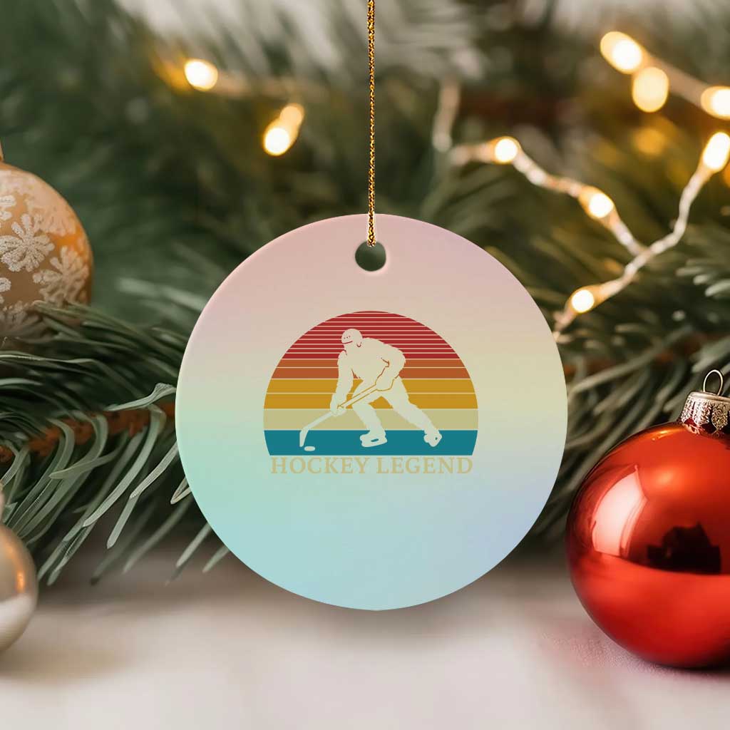 Bigfoot Hockey Legend Ceramic Ornament Retro Sasquatch Cryptid Player Gift TS12 1pc Pastel Print Your Wear