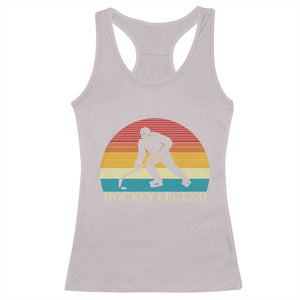 Bigfoot Hockey Legend Racerback Tank Top Retro Sasquatch Cryptid Player Gift TS12 Ice Gray Print Your Wear