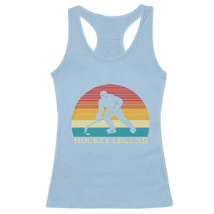 Bigfoot Hockey Legend Racerback Tank Top Retro Sasquatch Cryptid Player Gift TS12 Light Blue Print Your Wear