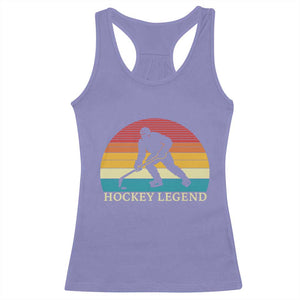 Bigfoot Hockey Legend Racerback Tank Top Retro Sasquatch Cryptid Player Gift TS12 Violet Print Your Wear