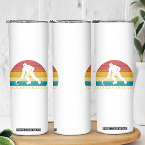 Bigfoot Hockey Legend Skinny Tumbler Retro Sasquatch Cryptid Player Gift TS12 Print Your Wear