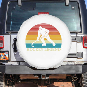Bigfoot Hockey Legend Spare Tire Cover Retro Sasquatch Cryptid Player Gift TS12 No hole White Print Your Wear