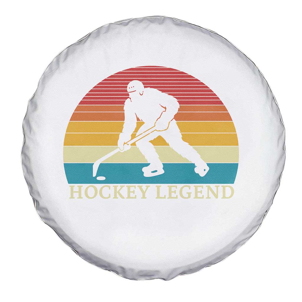 Bigfoot Hockey Legend Spare Tire Cover Retro Sasquatch Cryptid Player Gift TS12 Print Your Wear