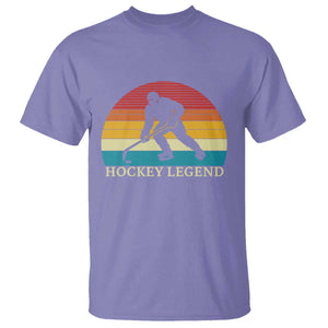 Bigfoot Hockey Legend T Shirt Retro Sasquatch Cryptid Player Gift TS12 Violet Print Your Wear