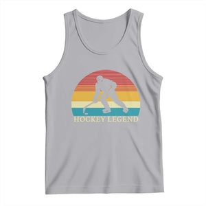 Bigfoot Hockey Legend Tank Top Retro Sasquatch Cryptid Player Gift TS12 Athletic Heather Print Your Wear
