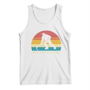 Bigfoot Hockey Legend Tank Top Retro Sasquatch Cryptid Player Gift TS12 White Print Your Wear