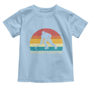 Bigfoot Hockey Legend Toddler T Shirt Retro Sasquatch Cryptid Player Gift TS12 Light Blue Print Your Wear