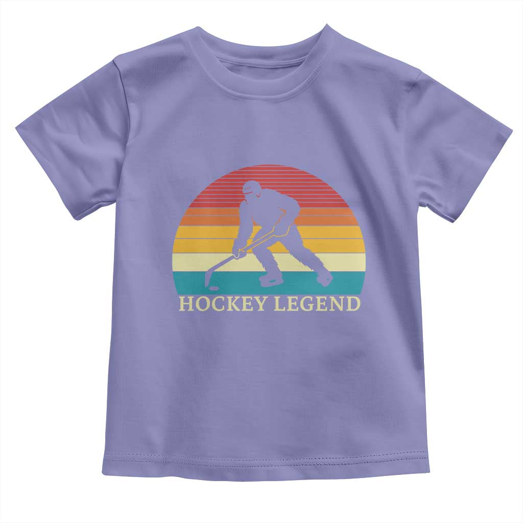 Bigfoot Hockey Legend Toddler T Shirt Retro Sasquatch Cryptid Player Gift TS12 Violet Print Your Wear