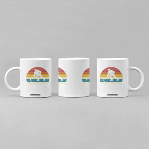 Bigfoot Hockey Legend Coffee Mug Retro Sasquatch Cryptid Player Gift TS12 Print Your Wear