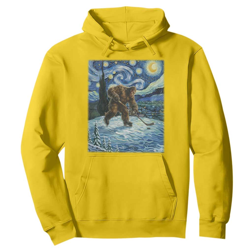 Cryptid Hockey Bigfoot Starry Night Inspired Funny Gift Hoodie TS12 Daisy Print Your Wear