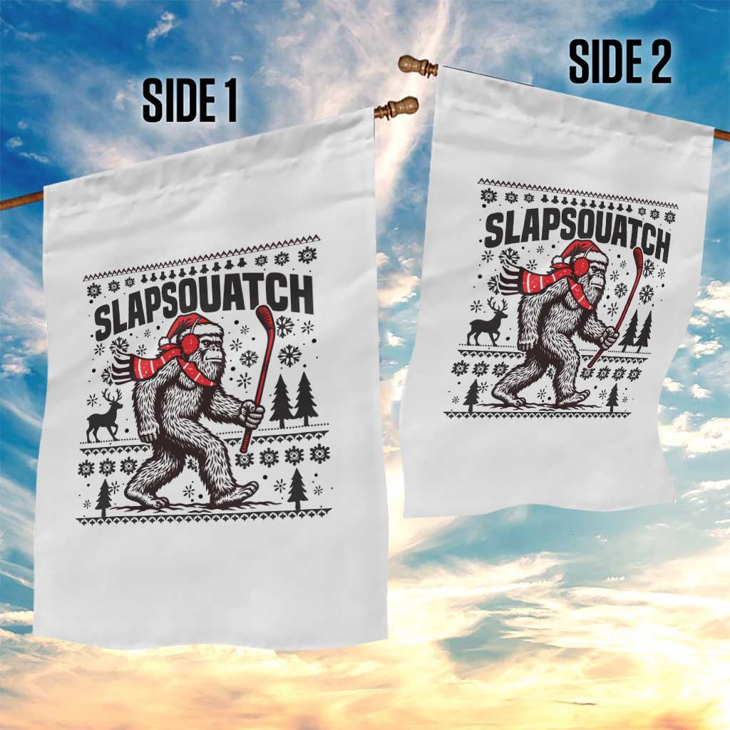 Slapsquatch Hockey Player Garden Flag Funny Bigfoot Ugly Christmas Gift TS12 Print Your Wear
