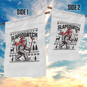 Slapsquatch Hockey Player Garden Flag Funny Bigfoot Ugly Christmas Gift TS12 Print Your Wear