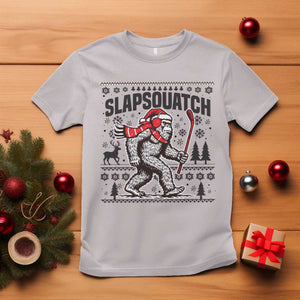 Slapsquatch Hockey Player T Shirt Funny Bigfoot Ugly Christmas Gift TS12 Ice Gray Print Your Wear