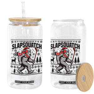 Slapsquatch Hockey Player Glass Can Funny Bigfoot Ugly Christmas Gift TS12 Print Your Wear