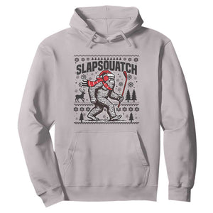 Slapsquatch Hockey Player Hoodie Funny Bigfoot Ugly Christmas Gift TS12 Ice Gray Print Your Wear