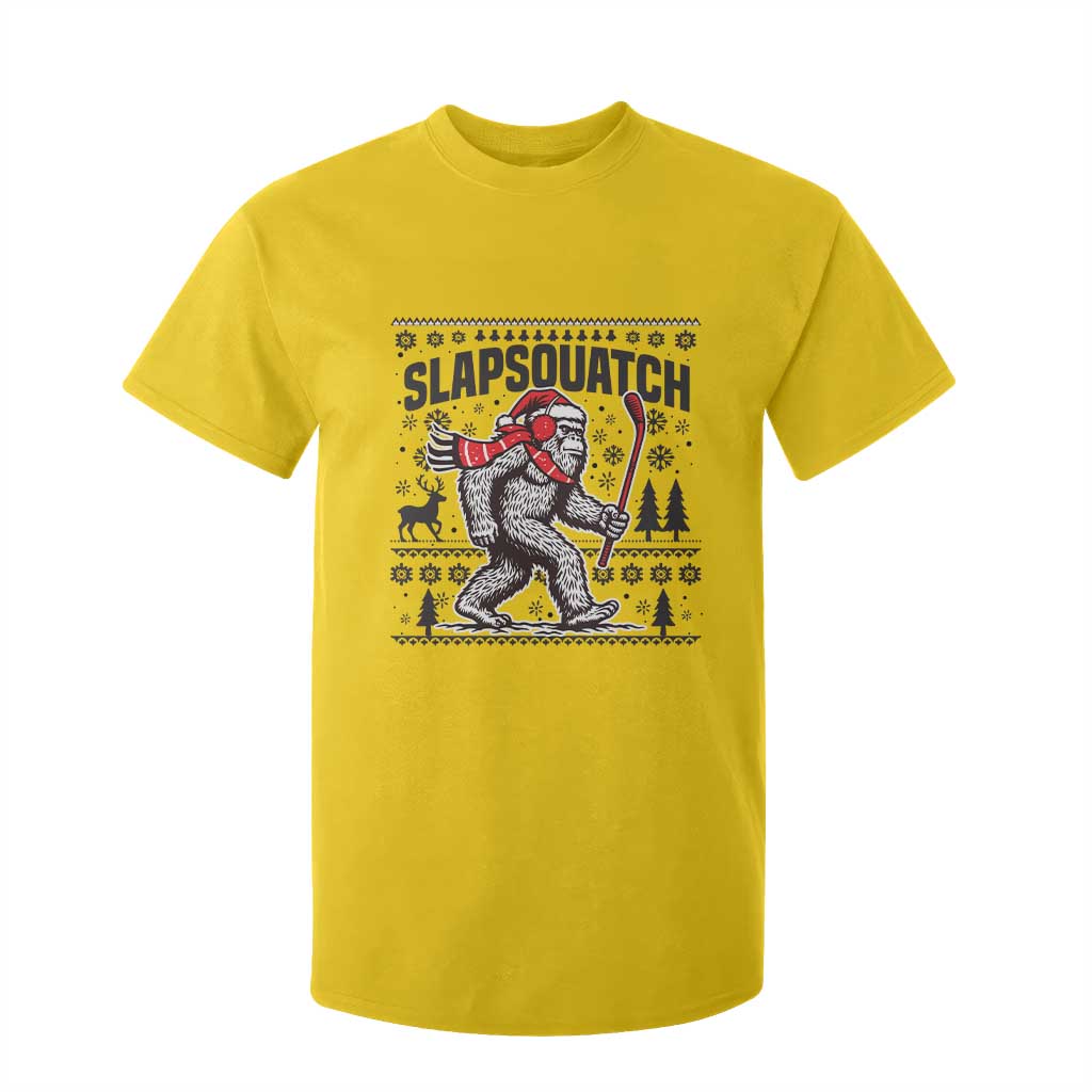 Slapsquatch Hockey Player T Shirt For Kid Funny Bigfoot Ugly Christmas Gift TS12 Daisy Print Your Wear