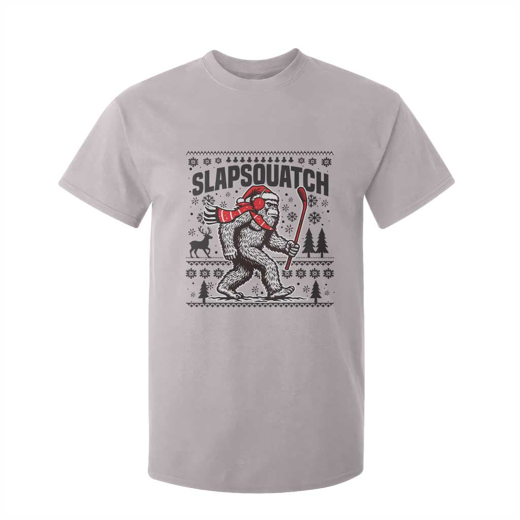 Slapsquatch Hockey Player T Shirt For Kid Funny Bigfoot Ugly Christmas Gift TS12 Ice Gray Print Your Wear