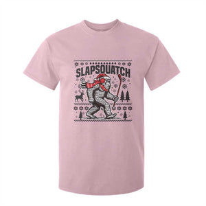 Slapsquatch Hockey Player T Shirt For Kid Funny Bigfoot Ugly Christmas Gift TS12 Light Pink Print Your Wear