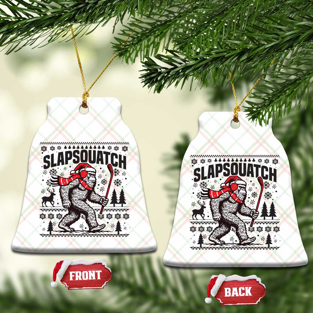 Slapsquatch Hockey Player Ceramic Ornament Funny Bigfoot Ugly Christmas Gift TS12 Print Your Wear