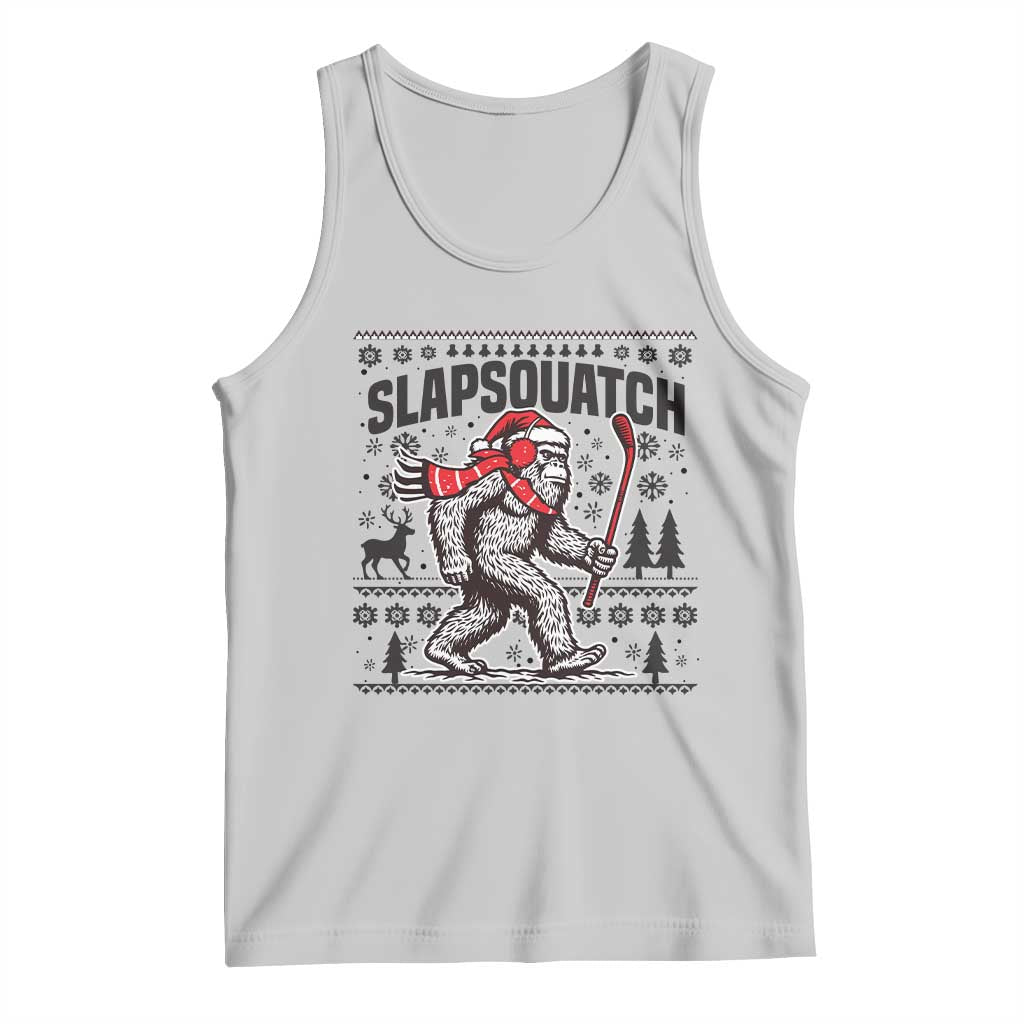 Slapsquatch Hockey Player Tank Top Funny Bigfoot Ugly Christmas Gift TS12 Ash Print Your Wear