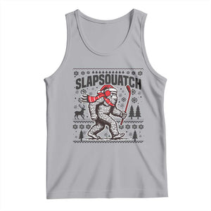 Slapsquatch Hockey Player Tank Top Funny Bigfoot Ugly Christmas Gift TS12 Athletic Heather Print Your Wear