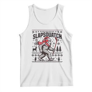 Slapsquatch Hockey Player Tank Top Funny Bigfoot Ugly Christmas Gift TS12 White Print Your Wear
