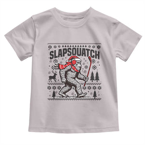 Slapsquatch Hockey Player Toddler T Shirt Funny Bigfoot Ugly Christmas Gift TS12 Ice Gray Print Your Wear