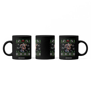 Ugly Christmas Bigfoot Playing Hockey Coffee Mug Funny Xmas Gift TS12 Print Your Wear