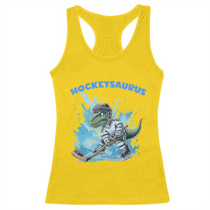 Hockeysaurus Racerback Tank Top Funny Dinosaur Playing Ice Hockey Gift TS12 Daisy Print Your Wear