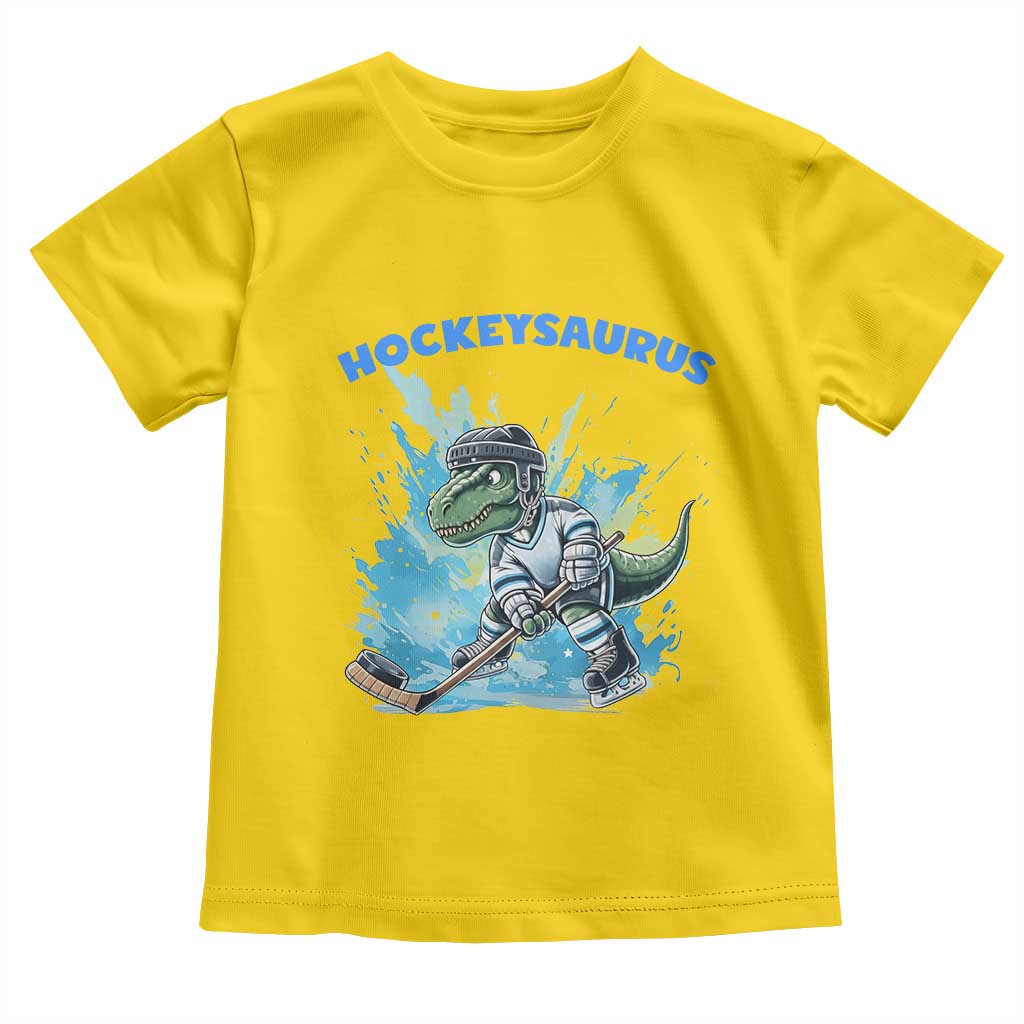 Hockeysaurus Toddler T Shirt Funny Dinosaur Playing Ice Hockey Gift TS12 Daisy Print Your Wear