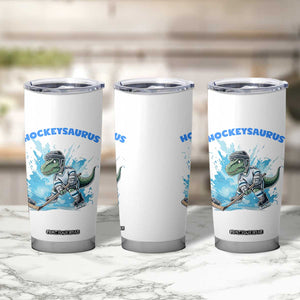 Hockeysaurus Tumbler Cup Funny Dinosaur Playing Ice Hockey Gift TS12 Print Your Wear