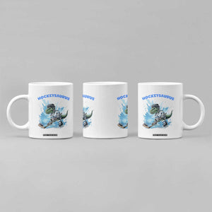 Hockeysaurus Coffee Mug Funny Dinosaur Playing Ice Hockey Gift TS12 Print Your Wear