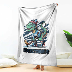 Funny Dinosaur Playing Ice Hockey Throw Blanket Hockeysaurus Gift For Kids TS12 Print Your Wear