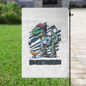 Funny Dinosaur Playing Ice Hockey Garden Flag Hockeysaurus Gift For Kids TS12 Print Your Wear