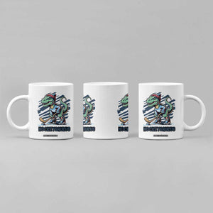 Funny Dinosaur Playing Ice Hockey Coffee Mug Hockeysaurus Gift For Kids TS12 Print Your Wear