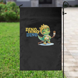 Funny Dinosaur Playing Ice Hockey Garden Flag Gift For Dino Lovers TS12 Print Your Wear