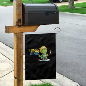 Funny Dinosaur Playing Ice Hockey Garden Flag Gift For Dino Lovers TS12 Print Your Wear